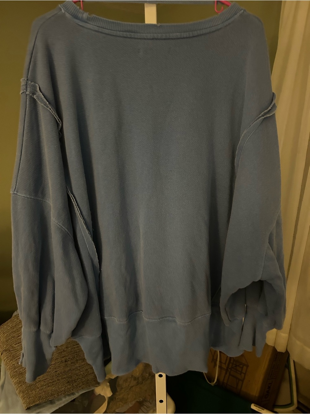 We The Free Blue Scoop Neck Pullover Camden with Floral Design - Picture 3 of 3